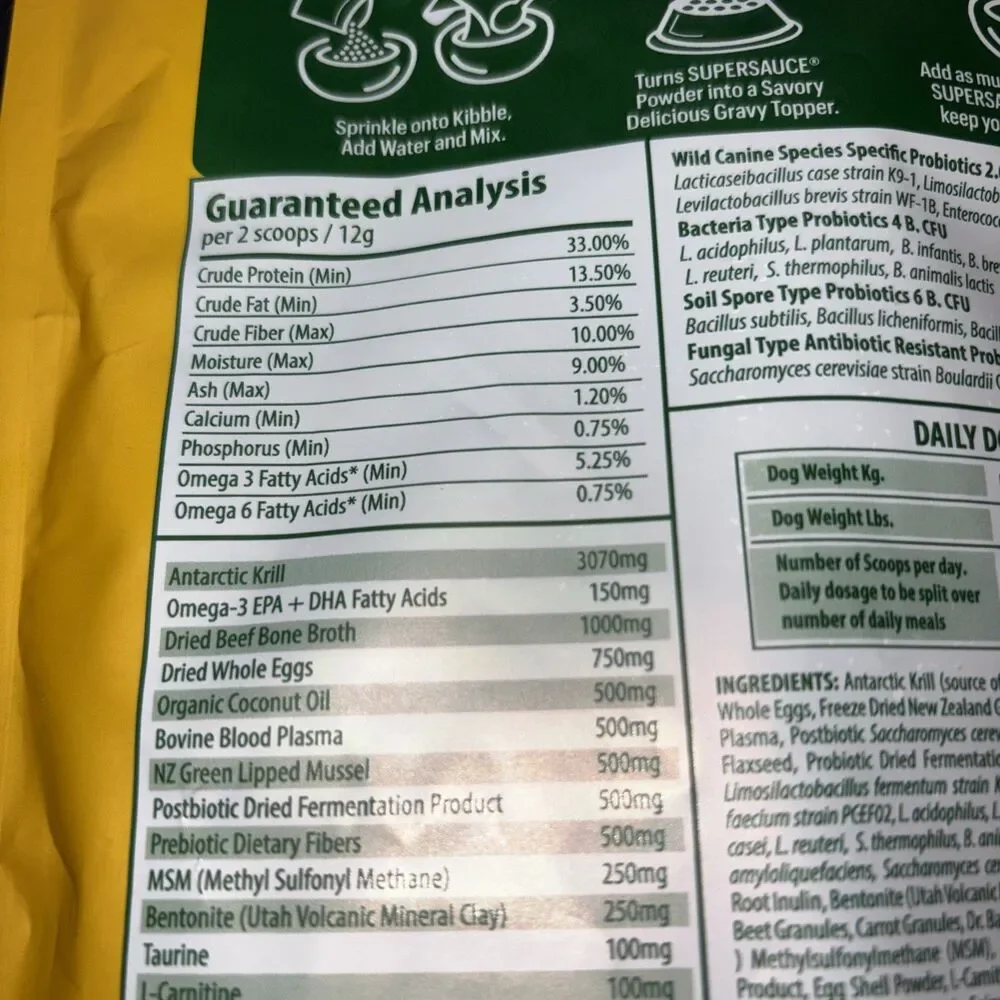 Dog Topper Beef Bone Broth Kibble Enhancer. 12.7 Oz